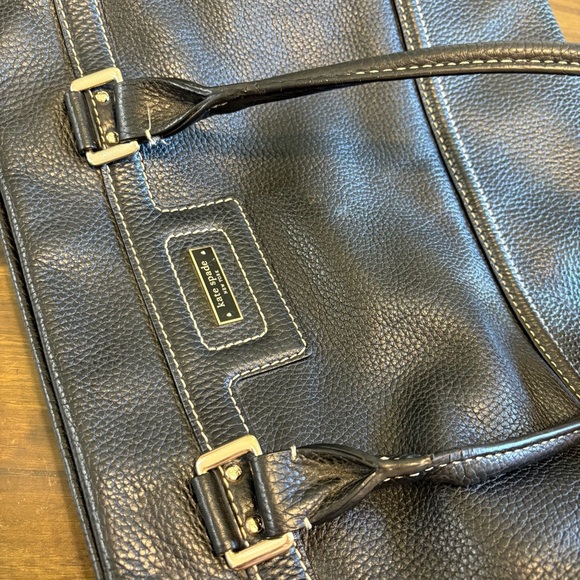 Kate Spade Blakely Andover Black Pebbled Leather Tote Shopper Travel Bag Large - Picture 9 of 12